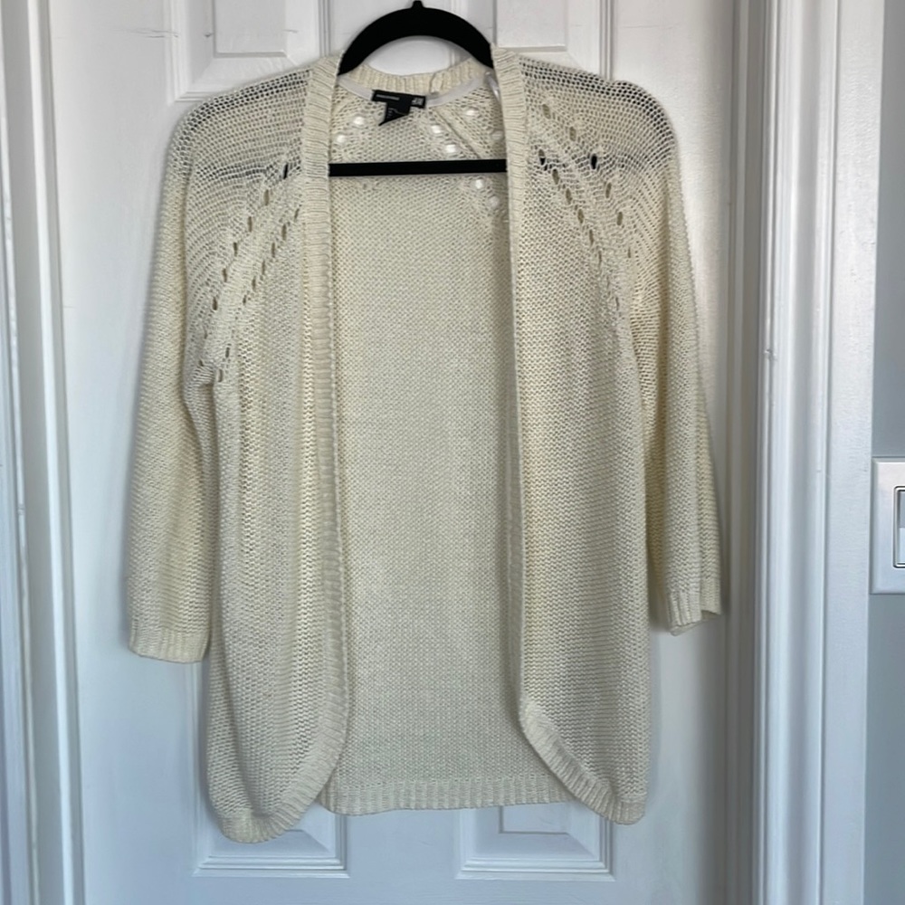 H&M cream knit cardigan